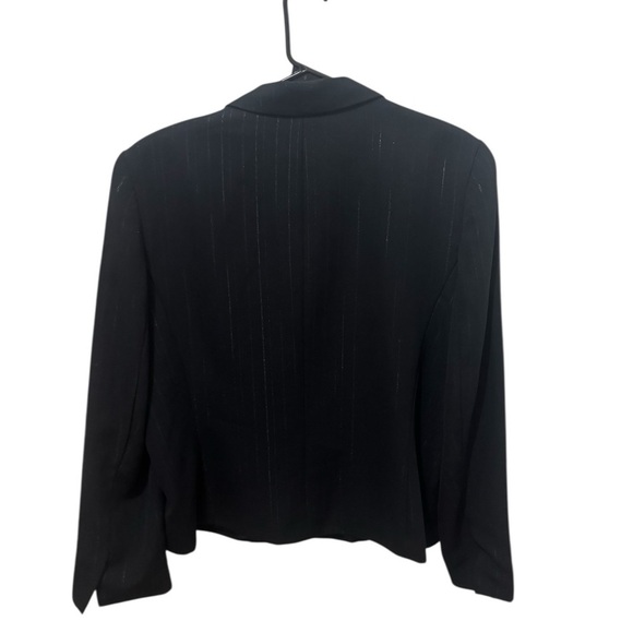 Bob Mackie Black Embroidered Flower Blazer Size 16 - Picture 3 of 5